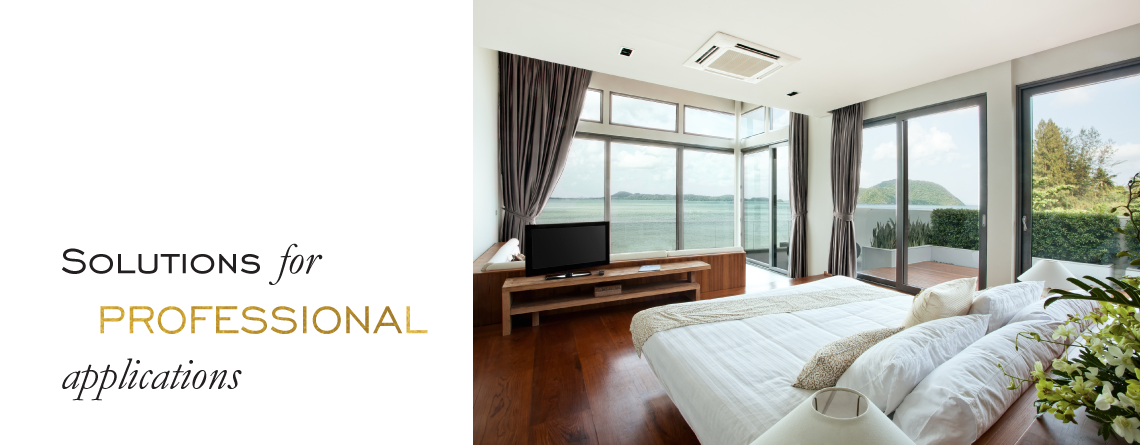 Modern hotel bedroom with lake view and premium interior design